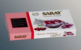 Tureckie lokum Saray o smaku wiśniowym 400g – Miękkie, owocowe - Galaretki Tureckie lokum Saray o smaku wiśniowym 400g – Miękkie, owocowe - Galaretki - miniaturka - grafika 1