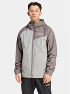 Odzież trekkingowa męska - adidas Kurtka outdoor Terrex Multi 2L RAIN.RDY IP1430 Szary Regular Fit - miniaturka - grafika 1