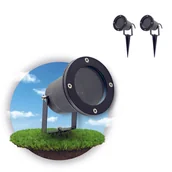 Lampy ogrodowe - ZESTAW 2x Lampa wbijana PORTO ogrodowa reflektor CZARNY wodoodporna - miniaturka - grafika 1