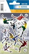 Etykiety do drukarek - HERMA 15745 naklejki piłkarskie, brokatowe, małe, duże, 36 sztuk, sportowe naklejki z motywem piłki nożnej, etykiety dla dzieci, do albumu fotograficznego, pamiętnika, albumu poezji, scrapbookingu, - miniaturka - grafika 1
