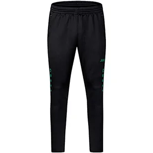JAKO Damskie spodnie treningowe Challenge Premium damskie czarny/sportowy zielony 42 - Spodnie damskie - miniaturka - grafika 1