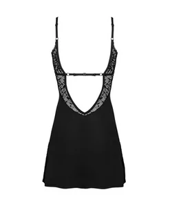 Koszulka Bellastia + stringi GRATIS! Czarny (Rozmiar XL/XXL) - Piżamy damskie - miniaturka - grafika 4