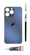 Części serwisowe do telefonów - OEM Panel tylny granatowy do iPhone 15 Pro Max BigHole szkło klapka baterii - miniaturka - grafika 1