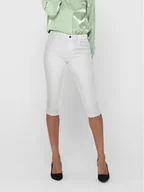 Spodenki damskie - ONLY Spodnie capri 15136463 Biały Slim Fit - miniaturka - grafika 1
