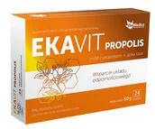 Przeziębienie i grypa - EKAMEDICA Ekamedica Ekavit Propolis + dzika róża 24 pastylki EM1167 - miniaturka - grafika 1
