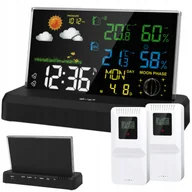 Stacje pogodowe - Stacja Pogodowa Bezprzewodowa Meteo 2x Czujnik Higrometr Barometr Pogody - miniaturka - grafika 1