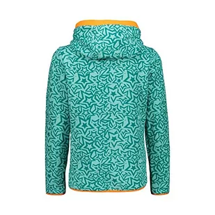 CMP Kurtka dziewczęca Felpa Stretch Performance Con Cappuccio zielony Aqua-emerald 104 30E2275 - Kurtki i płaszcze dla dziewczynek - miniaturka - grafika 1