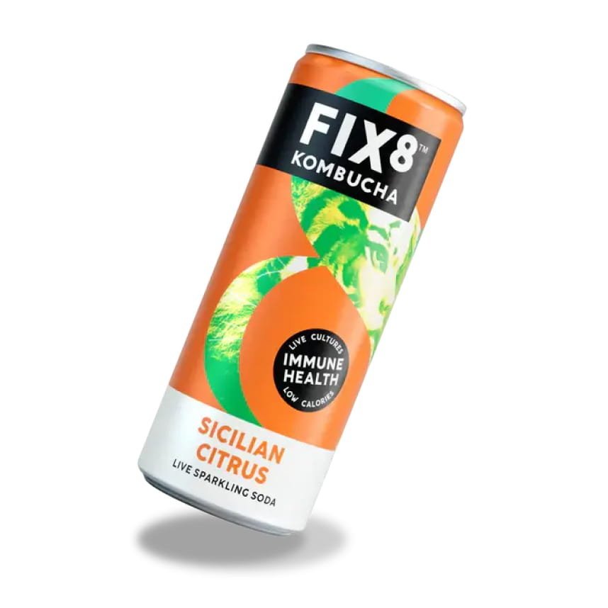 Napój Kombucha FIX8 Sycilijska Pomarańcza z Szafranem fermentowany 250 ml
