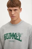 Bluzy męskie - Hummel bluza męska kolor szary z nadrukiem 226134 - miniaturka - grafika 1