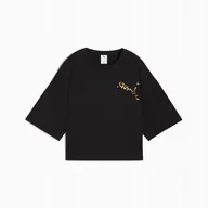 Koszulki i topy damskie - PUMA KOSZULKA LEO LUXE OVERSIZED 63233701 r M - miniaturka - grafika 1