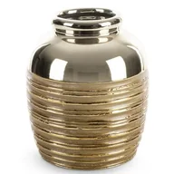 Wazony i flakony - Wazon Ceramiczny Dori 15X15X18 Złoty - miniaturka - grafika 1