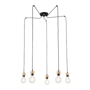 Britop lampa wisząca 5 punktowa CLARTE Spider czarny dąb olejowany 3491504 3491504 - Lampy sufitowe - miniaturka - grafika 1