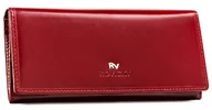 Portfele - Klasyczny portfel damski na karty i dokumenty poziomy z ochroną RFID Rovicky, czerwony - miniaturka - grafika 1