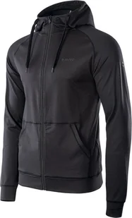 Hi-Tec Męska bluza sportowa Hi-Tec Kosko z kapturem czarna rozmiar XXL - Bluzy męskie - miniaturka - grafika 1
