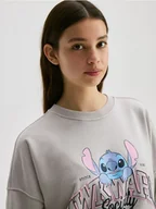Bluzy dla dziewczynek - Reserved - Bluza Lilo i Stitch - jasnoszary - miniaturka - grafika 1