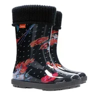 Kalosze damskie - Kalosze Kwiaty dziecięce HAWAI LUX PRINT AM Demar 26/27 - miniaturka - grafika 1