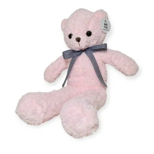 Pluszak miś miękki na prezent 60cm Misio mini delikatny z wstążką LUNA RÓŻOWY - Maskotki i pluszaki - miniaturka - grafika 1