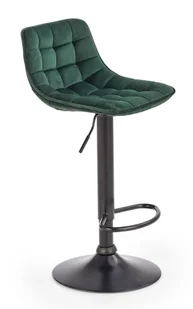 Zielony pikowany hoker z oparciem G3-D70 - Taborety i hokery - miniaturka - grafika 1