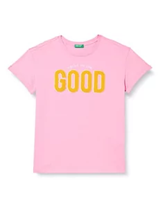 United Colors of Benetton Koszulka dziewczęca 3096c10ay, intensywny różowy 05f, 170 cm, Intensywny różowy 05f, 170 - Koszulki dla dziewczynek - miniaturka - grafika 1