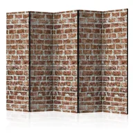 Parawany - Parawan 5-częściowy - Ceglana przestrzeń II [Room Dividers] (rozmiar 225x172) - miniaturka - grafika 1