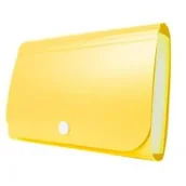 Teczki i skoroszyty - Mini organizer harmonijkowy PP zatrzask żółty - miniaturka - grafika 1