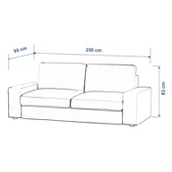 Pokrowce na meble - Pokrowiec na sofę Kivik 3-osobową, rozkładaną - miniaturka - grafika 1