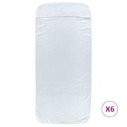 Ręczniki - Ręczniki plażowe, 6 szt., białe, 60x135 cm, tkanin - miniaturka - grafika 1