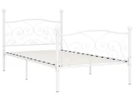Łóżka - Metalowe łóżko pojedyncze w kolorze białym 90x200 cm L7-S33 - miniaturka - grafika 1