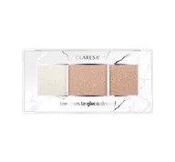 Rozświetlacze do twarzy i ciała - Claresa, Paleta rozświetlaczy TOO GLAM TO GIVE A DAMN 11 rosy glow - miniaturka - grafika 1