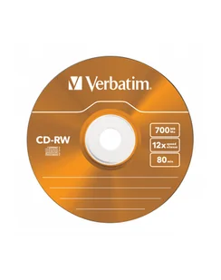 Płytki CD-RW VERBATIM 8-12x 700MB 5P SL 43167 - Nośniki danych - miniaturka - grafika 1