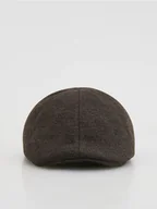 Czapki męskie - Reserved - Kaszkiet z domieszką wełny - ciemnobrązowy - miniaturka - grafika 1