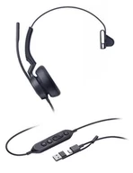 Słuchawki - Yealink UH46 Mono Teams USB-C/A USB Type-C / USB Type-A Czarny - miniaturka - grafika 1