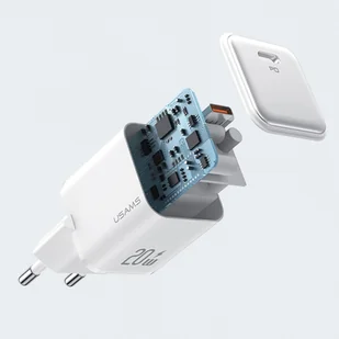 USAMS Ład. siec. 1xUSB-C PD20W (only head) PD3.0 Fast Charging biały/white X-ron Series CC183TC02 (US-CC183) - Ładowarki do telefonów - miniaturka - grafika 7