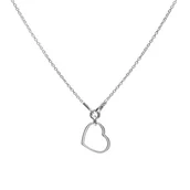 Naszyjniki - Naszyjnik z serduszkiem srebrny - miniaturka - grafika 1