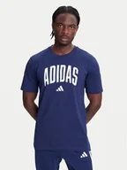 Koszulki męskie - adidas T-Shirt Collegiate Lineage Graphic JM6417 Niebieski Regular Fit - miniaturka - grafika 1