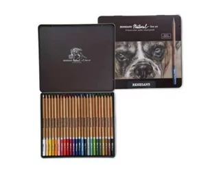 RENESANS Zestaw Kredek Renesans Natural 24 Kolory (Metalbox) RENKPLKR24 - Kredki, ołówki, pastele i pisaki - miniaturka - grafika 1