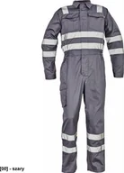 Odzież robocza - CERVA ZAMORA kombinezon roboczy z odblaskowymi taśmami i elastycznymi elementami bocznymi w talii - szary 54 - miniaturka - grafika 1