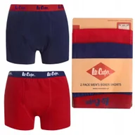 Majtki męskie - Lee Cooper Bokserki Męskie 9542 Navy Red XXL - miniaturka - grafika 1
