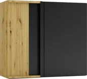 Szafki kuchenne - Stolkar Szafka kuchenna narożna ISABEL WNP80 P/L czarny mat/dąb artisan STOLKAR - miniaturka - grafika 1