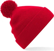 Czapki dla dzieci - Beechfield B426B Junior Original Pom Pom Beanie - Czapka dziecięca - Kolor: Klasyczny czerwony - Rozmiar: Jeden rozmiar - miniaturka - grafika 1