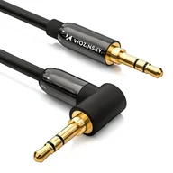 Kable - Wozinsky kabel AUX kątowy (męski-męski) kabel mini jack 2 m czarny - miniaturka - grafika 1