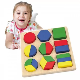 VIGA VIGA Drewniana Układanka Kształty Puzzle - wysyłka/odbiór osobisty w ciągu 24h 58573 - Układanki dla dzieci - miniaturka - grafika 1