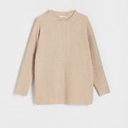 Swetry damskie - Reserved - Gładki sweter - Kremowy - miniaturka - grafika 1