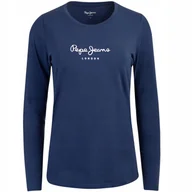 Koszulki i topy damskie - PEPE JEANS KOSZULKA DAMSKA DŁUGI RĘKAW GRANAT r.XS - miniaturka - grafika 1
