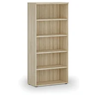 Regały biurowe - Regał biurowy PRIMO WOOD, 1781 x 800 x 420 mm, dąb naturalny - miniaturka - grafika 1