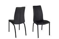 Krzesła - D2.Design Krzesło Asama black PU czarne nogi 187607 - miniaturka - grafika 1