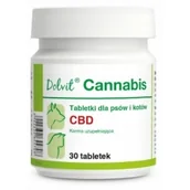 Suplementy i witaminy dla psów - DOLFOS DOLVIT CANNABIS 30TAB CBD dla psa i kota - miniaturka - grafika 1