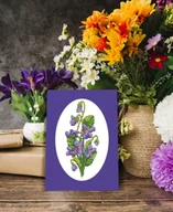 Pasmanteria - Haft krzyżykowy - Zestaw do haftu - Kartka z fiołkami - miniaturka - grafika 1