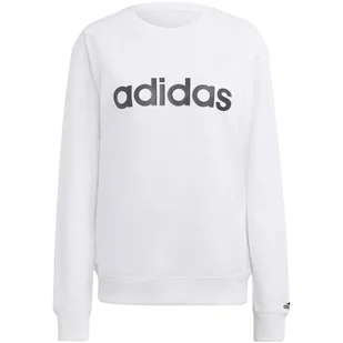 Bluza damska adidas Essentials Linear French Terry biała IC6879 XL - Bluzy damskie - miniaturka - grafika 1
