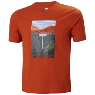 Męska Koszulka z krótkim rękawem HELLY HANSEN F2F ORGANIC COTTON TEE 2.0 63340_308 – Pomarańczowy - Koszulki męskie - miniaturka - grafika 1